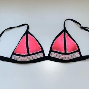 triangl pink bikini top size medium